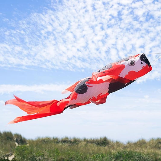 In the Breeze 5117 — Realistic Koi Fish Windsock-Hanging Outdoor Decoration, 48 inches