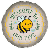 Magnolia Garden 10-Inch Welcome to Our Hive Decorative Stepping Stone – Cute Bumble Bee Resin Garden Walkway Tile – Whimsical Yellow & Green Outdoor Accent