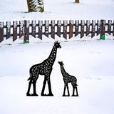 Giraffe Metal Decorative Garden Stakes Giraffe Gifts for Women Men Mom Birthday Gifts Silhouette Statues for Garden Decor, Yard Art, Patio, Outside, Lawn Ornaments, Outdoor Decorations