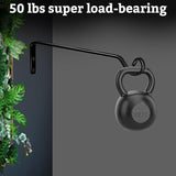 2pcs Wall Mounted Plant Hanger, Indoor/Outdoor Decorative Hook for Hanging Plants, Windchime, Baskets – Rustic Iron Plant Holder, Ideal Wall Décor, Ceiling Hooks for Indoor Garden- (12in black)