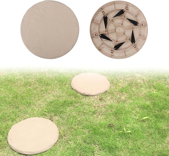 Gardens Stone,4Pieces Outdoor Decorative Easy Ground Installation for Garden Pathway Design