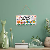 Hello Spring Sign – Hanging Farmhouse Wall Decor for Front Door, Kitchen, Living Room, Patio – Butterfly Indoor & Outdoor Holiday Decoration – House Warming Gifts New Home (Hello Spring 02)