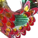 Metal Rooster Statue Garden Chicken Sculpture Decoration Metal Yard Art for Yard Outdoor Indoor Decoration (#F)