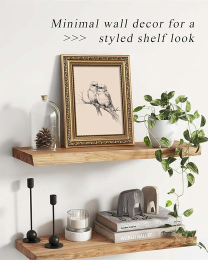 ARPEOTCY Vintage Gold Framed Wall Art, Sketch Birds in Love on a Branch Paintings, Small Canvas Prints Artwork with Frame, Victorian Wall Decor for Living Room Bathroom Bedroom Shelf, 8x10 inch
