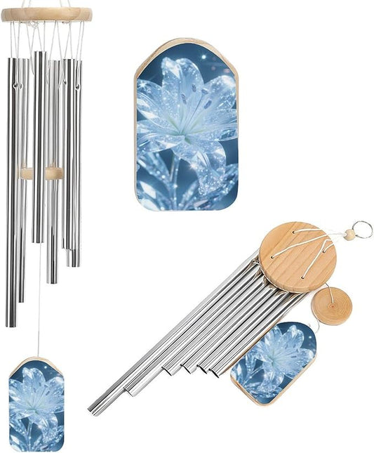 Wind Chimes for Outside Metal Wind Chimes Crystal Lily Garden Backyard and Patio Decoration