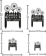 Custom Sunflower Metal Garden Sign with Stakes, Flower Garden Decor, Personalized Family Name Sign, Farmhouse Yard Decorative, Patio Art, Mother's Day Gift, Mom Gift, Housewarming Gift