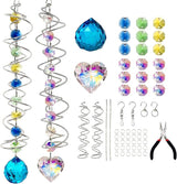 SNAIL GARDEN 2 Pack Gazing Ball Spiral Tail Making Kits with 360° Rotatable Hooks, DIY Suncatcher Kit with Pliers, Suncatcher Kits for Adults, DIY Craft for Home Decor, Hanging Ornaments