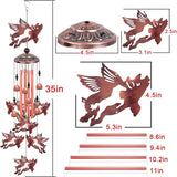Flying Pig Wind Chimes, Gifts for Mom & Grandma & Woman & Family & Neighbor, Pigs Decoration for Home,Garden,Balconies,Room,Patio,Indoor,Outdoor Wind Catcher, Memorial Windchime, Blessing Wind Bells