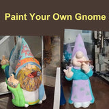 MINICAR Middle Finger Lady Gnome Statue Outdoor Decor, Naughty Smoking Sculptures Garden Yard Decorations, 8'' Tall