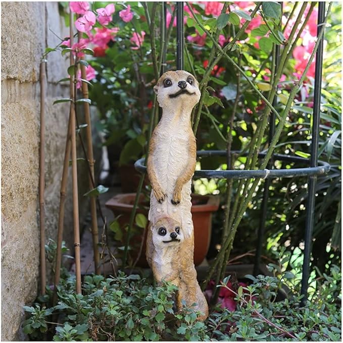 46CM Country Simulation Animal Statue Resin Crafts Art Sculpture Outdoor Garden Courtyard Decoration