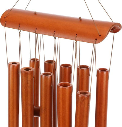 Wind Chimes Wooden Bamboo Wind Chimes with Amazing Deep Tone for Relaxation Patio Garden Home Decor