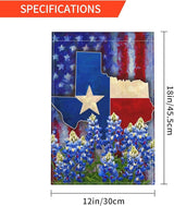 Texas Garden Flag Seasonal Double Sided 12 x 18 Inch Small Yard Flag for Indoor Outdoor Decor Holiday All Seasons