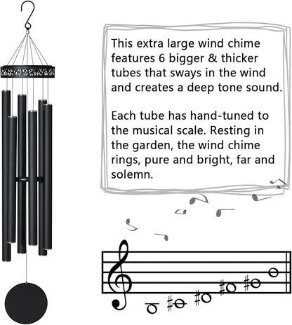 60" Extra Large Wind Chimes for Outside Deep Tone, Sympathy Gifts Memorial Wind Chimes Outdoor Clearance, Church Chime for Garden,Yard,Patio & Lawn