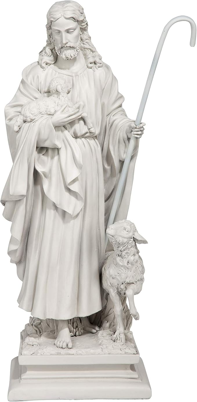 Design Toscano Jesus, The Good Shepherd Garden Statue: Large