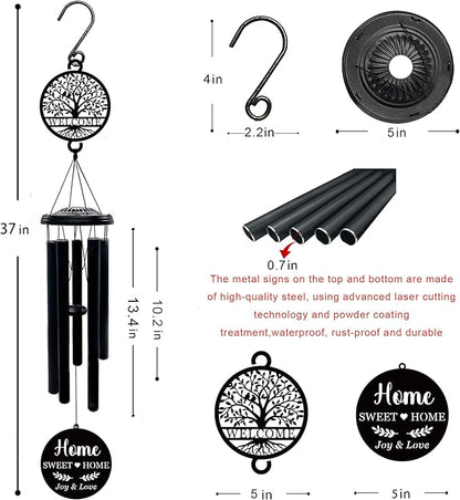 37'' House Warming Gifts New Home Wind Chimes,Housewarming Gifts Ideas for Women, Men, Couple, New Homeowner,Outdoor Decor for Patio,Garden,Yard