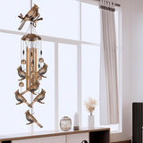 Bronze Cardinal Wind Chimes for Home, Garden, Balconies, Rooms, Patio, Indoor, Outside Decor, Memorial Wind Bell, Retro Wind Catcher, Outdoor Blessing Wind Chime Gifts for Mom, Women, Grandma, Family