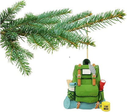 Camping Ornaments 2026 - Backpacking, Hiking Ornament - Easy to Personalize at Home - Comes in a Gift Box so It's Ready for Giving