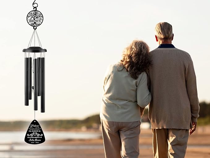 Sympathy Wind Chimes, Personalized Remembrance Gift for Loss,37" Memorial Wind Chime,Remembrance Wind Chime, Memorial Gifts for Loss of Father,Remembrance Gift for Loss,Loss of Mom Sympathy Gift