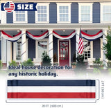 3Pack 2x20 Ft Bunting Flags Red, White & Blue Stripes Large Patriotic Decorations Flag 4th of July Bunting Outdoor Bunting Banner for Outside ，Garden，Porch
