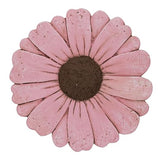 Landoraloria Cement Flower Stepping Stone 10” Daisy Garden Path Stone for Yard & Walkway Handcrafted Non-Slip Outdoor Patio Decor Weather-Resistant Cement Stone (Pink)