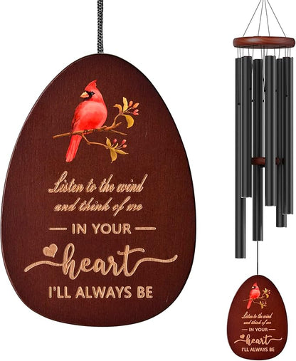 Cardinal Wind Chimes in Memory of Loved One,Sympathy Wind Chimes Memorial Wind Chime for Loss of a Loved One Mother Father,Cardinal Gifts & Sympathy Gift for Bereavement,Condolence,Funeral