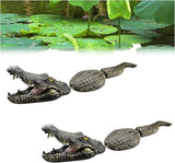Garden Statues Floating Alligator Decoy for Pool Pond Floating Alligator Decoy Fake Gator Deterrent Outdoor Crocodile for Water Features Yard Ornaments Decor