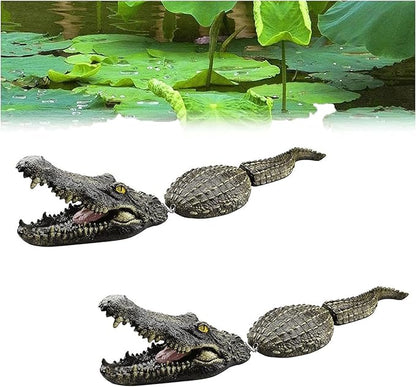 Garden Statues Floating Alligator Decoy for Pool Pond Floating Alligator Decoy Fake Gator Deterrent Outdoor Crocodile for Water Features Yard Ornaments Decor