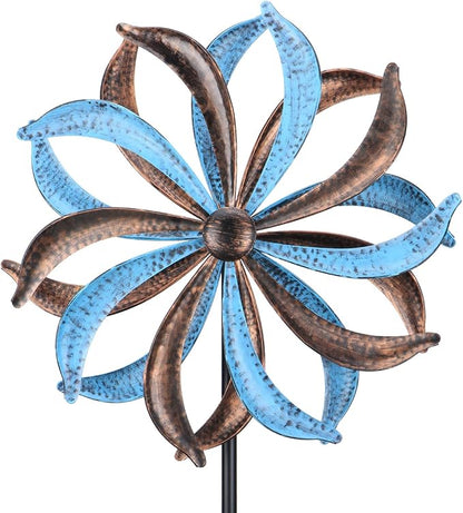 WONDER GARDEN Wind Spinners Outdoor Clearance, Premium Kinetic Wind Sculptures Wind Spinner, Metal Leaf Windmill for Outdoor Yard Patio Lawn & Garden