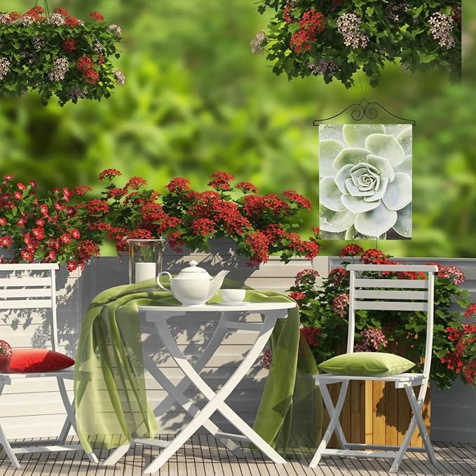 Happyyami 3pcs Wrought Iron Garden Flag Hanger Metal Decorative Garden Banner Holder Outdoor Flag Scroll Bracket Hanging Stand for Garden Lawn Porch Wall Black