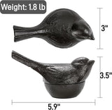 Pumtus Cast Iron Key Hider, Birds Hide-a-Key Holder, Outdoor Small Garden Statues Ornament, Outside Spare Key Hider Figurine, Indoor Decoration Jewelry Trinkets Box for Ear Studs, Rings, Paper Clips
