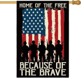 AVOIN colorlife Memorial Day Patriotic House Flag 28x40 Inch Double Sided, Veteran USA flag 4th of July Independence Day Yard Outdoor Flag