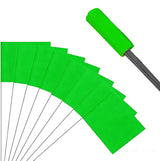 50Pack Green Marking Flags, JIZHGRAD 13x4x5 Inch Marker Flags Use for Yard & Lawn, Boundary & Dog Training, Survey & Landscape, Sprinkler & Surveyor, Garden & Construction, High Visibility, Sturdy, Versatile, UV & Weather Resistant