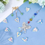 1 Box 12Pcs Glass Prism Heart Crystal Suncatcher Hanging AB Color 1 x 0.85 Inch Faceted Rainbow Maker Sun Catcher Small Pendants Charms for Garden Home Window Wedding Christmas DIY Decoration