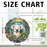 Koala Wind Spinner, Koala Stained Glass Wind Spinner, Wind Sculpture Koala Wind Spinners for Garden Patio Yard Decor