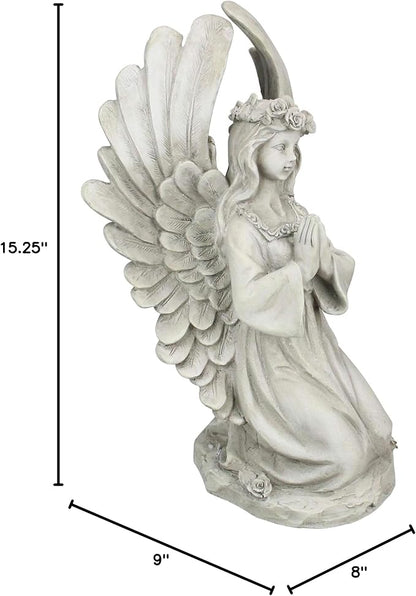 Northlight 15.25" Angel Kneeling in Prayer Outdoor Garden Statue