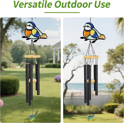 Wind Chimes for Outside Metal Aluminum 41.7" Inches Wind Chime with Brid Outdoor Decor Large Unique Chimes for Outside Festivals/Birthday for Mom Dad Grandma Home Garden Patio Decor