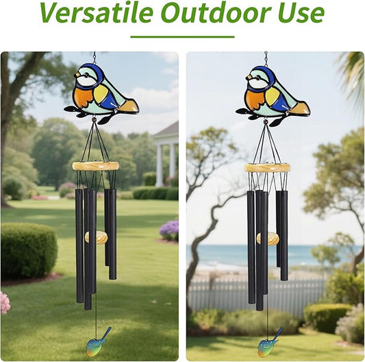 Wind Chimes for Outside Metal Aluminum 41.7" Inches Wind Chime with Brid Outdoor Decor Large Unique Chimes for Outside Festivals/Birthday for Mom Dad Grandma Home Garden Patio Decor