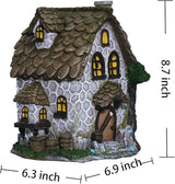 Zayton Garden House Statues Outdoor Yard Resin Decoration Gift Handmade Housewarming Gift for Patio Yard Lawn Waterproof Cracking
