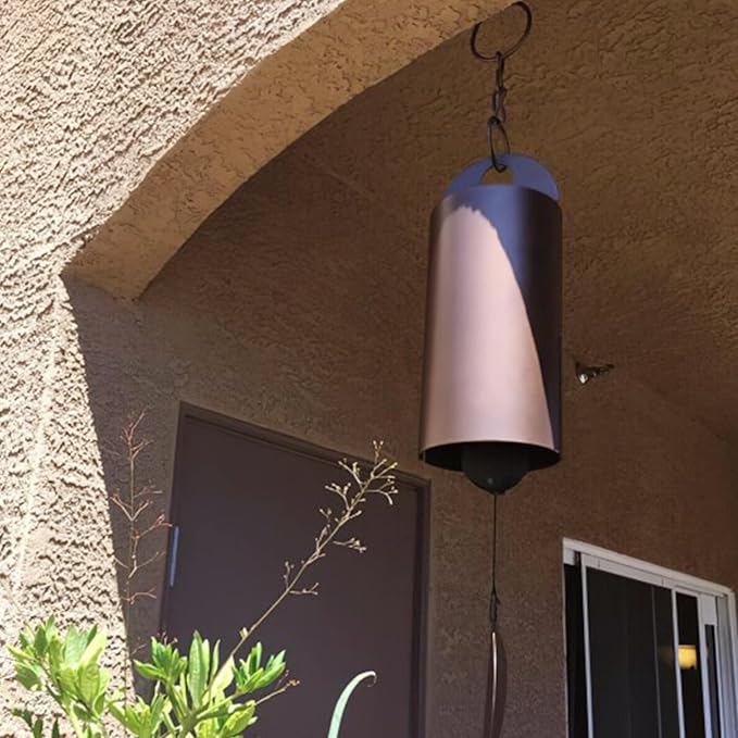 Deep Tone Heroic Windbell Large Cylinder Wind Chimes Antique Metal Outdoor Wind Chime Temple Wind Chime Memorial Wind Chimes Suitable for Patios Gardens Yards Porches (L-19.7inch)