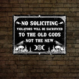 Witchy Bathroom Metal Sign - Dark Humor No Soliciting Signs, Spooky Home Decor Aesthetic Aluminum Rust Free 9" X 11", Pre-Drilled Holes, Weather Resistant