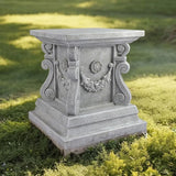 Square Garden Pedestal Sculpture Plinth Base Riser Pedestal Statuary Stand Outdoor Decor, Indoor Outdoor Sculptural Garden Plinth Base Statue Riser Home Decoration
