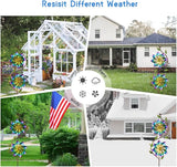 VEWOGARDEN Flower Wind Spinners Outdoor Garden Metal Stake Wind Sculptures & Spinners for Patio Yard Lawn Art Decorations, Colorful