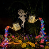 SRNPMIU Solar Watering Can Light - Solar Yard Decorations Outdoor,Garden Decor Lights for Yard,IP65 Waterproof Hanging Lantern Lights,Outside Garden Flower Bed Decor Light for Moms Birthday 2PCS