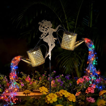 SRNPMIU Solar Watering Can Light - Solar Yard Decorations Outdoor,Garden Decor Lights for Yard,IP65 Waterproof Hanging Lantern Lights,Outside Garden Flower Bed Decor Light for Moms Birthday 2PCS