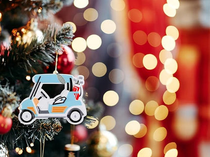 Golf Cart Christmas Ornament with 2026 Hangtag, Cute Blue Golf Cart, Comes in Gift Box - Cool Golf Gifts for Men Golfers, Perfect Dad Gift