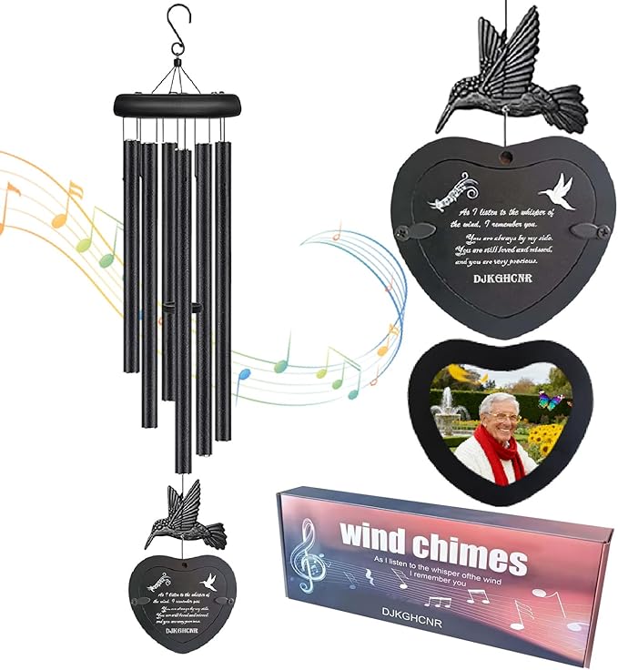 Healing Journey 32-Inch Memorial Wind Chimes for Outside – A Graceful Set of Sympathy Wind Chimes with S-Hook for Easy Hanging, Perfect As A Garden Decor Sympathy Gifts for The Loss of Loved One.
