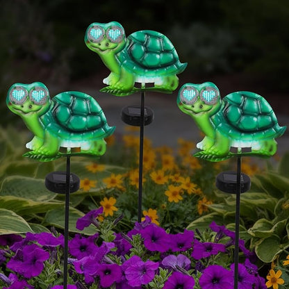 Turtle Decorative Garden Stakes with White LED Lights Display I Love U, 39.3" Solar Turtle Garden Decor Outdoor for Yard Patio Pathway Lawn Ornaments