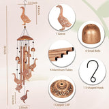 GDNSFIT Goose Wind Chimes for Outside, Metal Windchimes Outdoors, Goose Gifts for Women/Men, Memorial/Birthday Gifts, Garden Decor for Outside, Patio or Yard, Durable Chimes for Outdoors