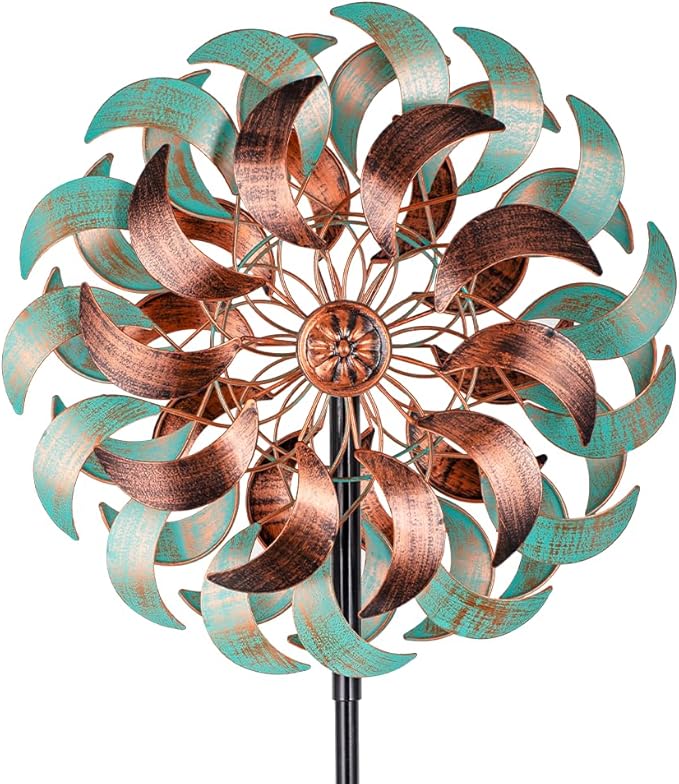 DREAMSOUL 360° Wind Spinners Outdoor, Metal Wind Spinner 64 Inch Windmill for Yard Garden Outdoor Decor