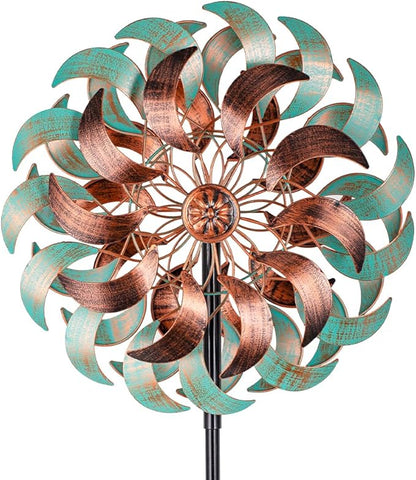 DREAMSOUL 360° Wind Spinners Outdoor, Metal Wind Spinner 64 Inch Windmill for Yard Garden Outdoor Decor